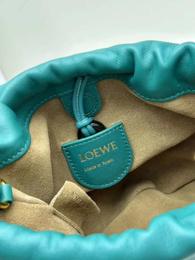 LOEWE Teal Crossbody Bucket Bag 062308 - Image 8