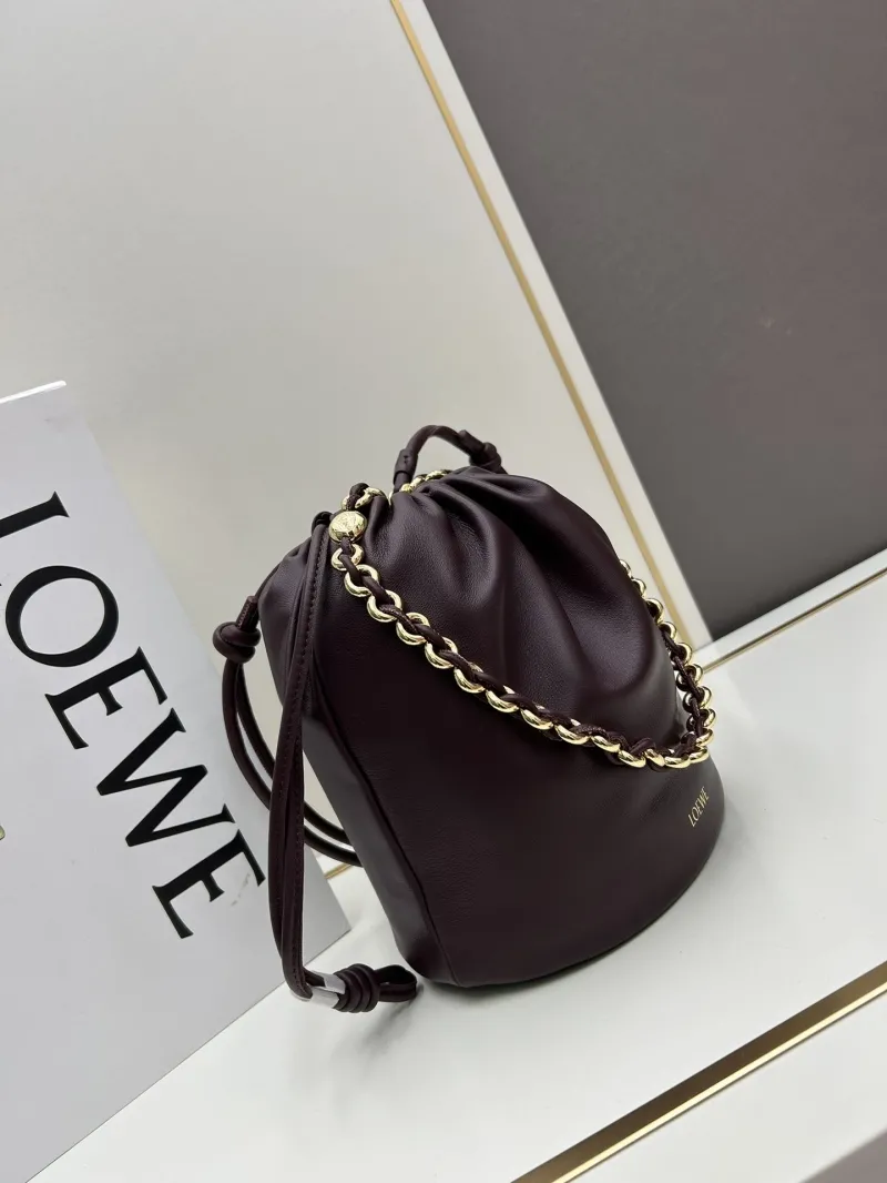 Alternative view of LOEWE Dark Brown Leather Bucket Bag 260811