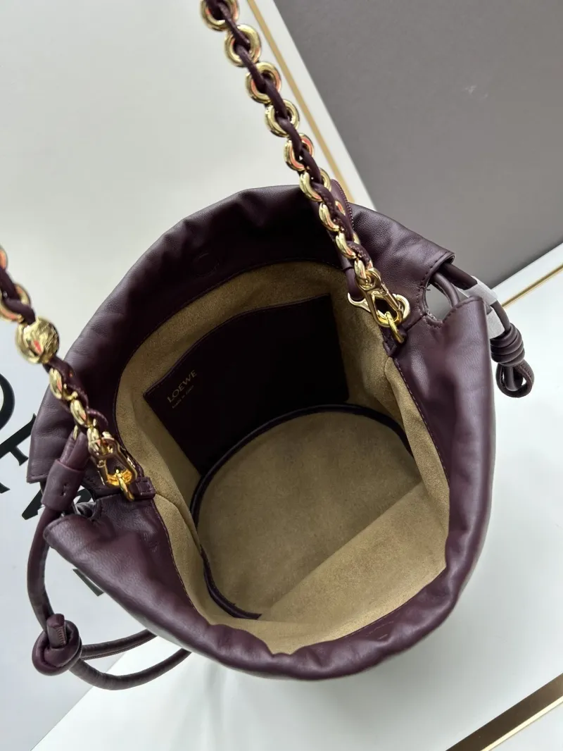 LOEWE Dark Brown Leather Bucket Bag 260811 - Image 7