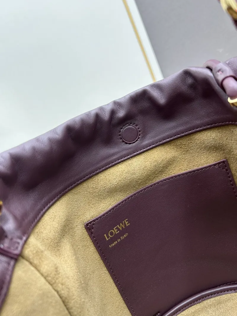 LOEWE Dark Brown Leather Bucket Bag 260811 - Image 8