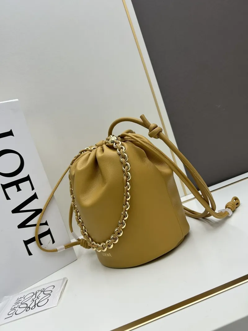 Alternative view of LOEWE Mustard Yellow Leather Bucket Bag