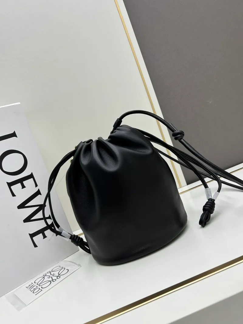 LOEWE Black Leather Bucket Bag 260811 - Image 3