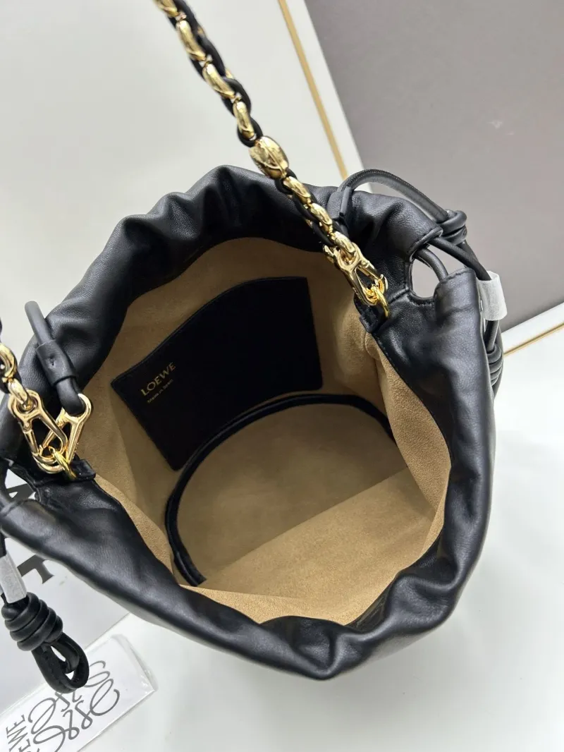 LOEWE Black Leather Bucket Bag 260811 - Image 7
