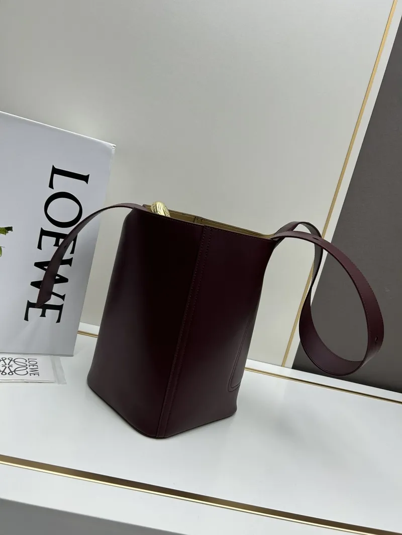 Alternative view of LOEWE Burgundy Bucket Bag 652288