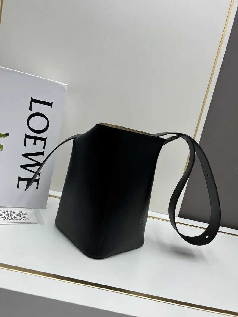 Alternative view of LOEWE Black Leather Bucket Bag 652288
