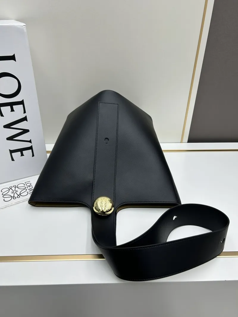 LOEWE Black Leather Bucket Bag 652288 - Image 4