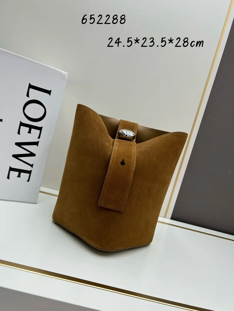 LOEWE Brown Suede Bucket Bag 652288