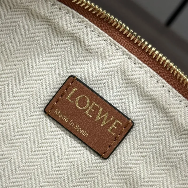 LOEWE Anagram Jacquard Clutch Bag Beige - Image 9