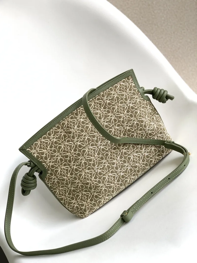 Loewe Olive Green Crossbody Bag Clutch 41 - Image 3
