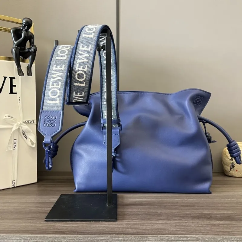 LOEWE Dark Blue Leather Crossbody Bag - Image 7
