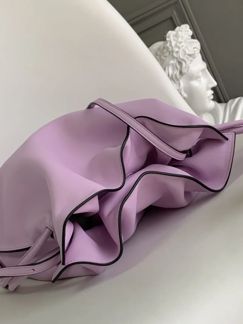 Loewe Lilac Leather Clutch Bag - Image 6