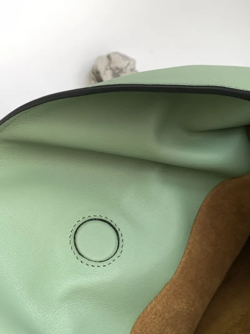Loewe Mint Green Leather Shoulder Bag - Image 8