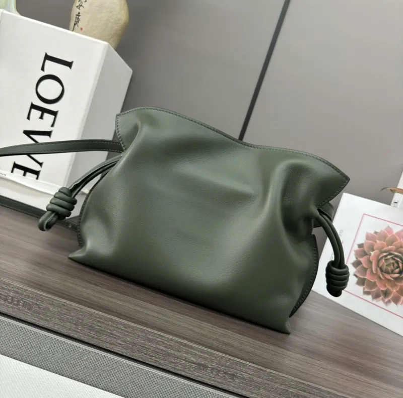 LOEWE Clutch 74 Dark Green Crossbody Bag - Image 3