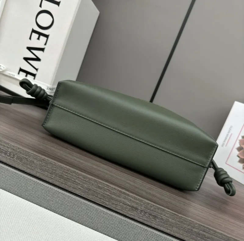 LOEWE Clutch 74 Dark Green Crossbody Bag - Image 4