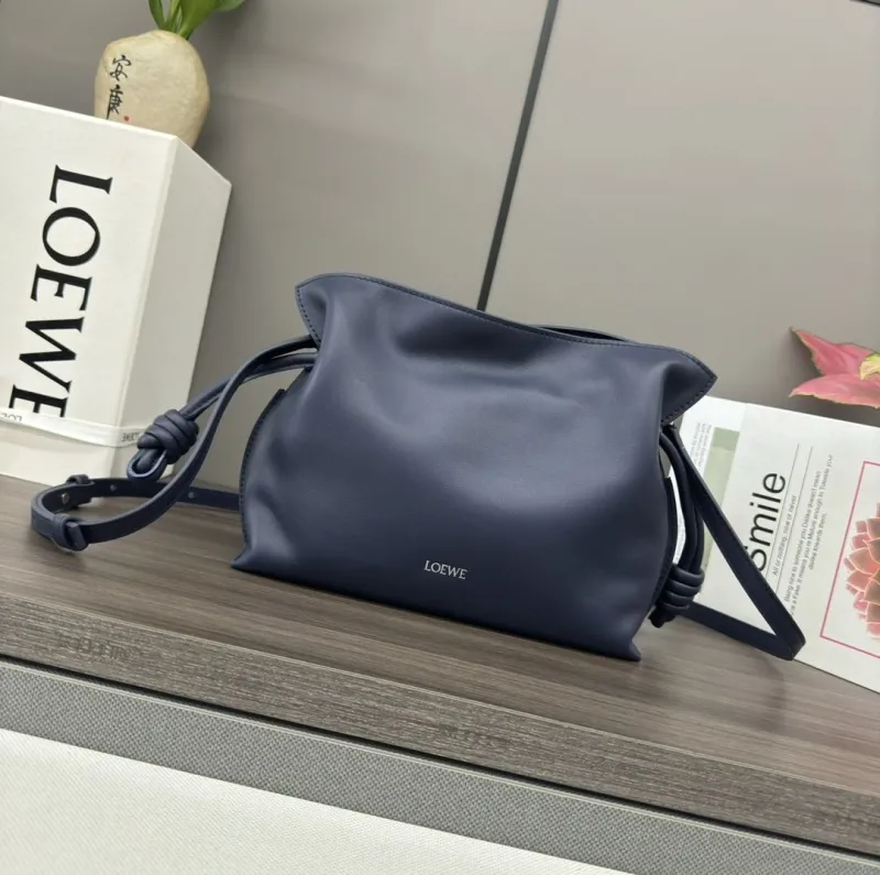 LOEWE Navy Leather Crossbody Bag