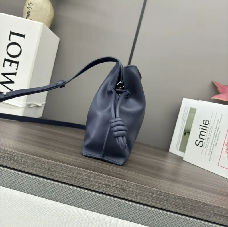 Alternative view of LOEWE Navy Leather Crossbody Bag