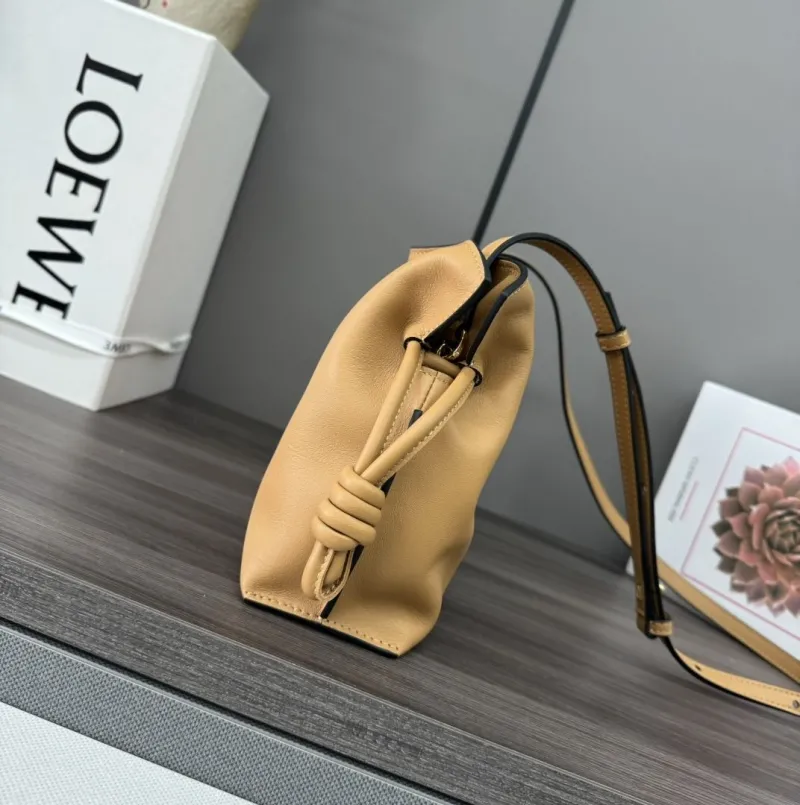 Alternative view of LOEWE Tan Leather Crossbody Clutch Bag 81