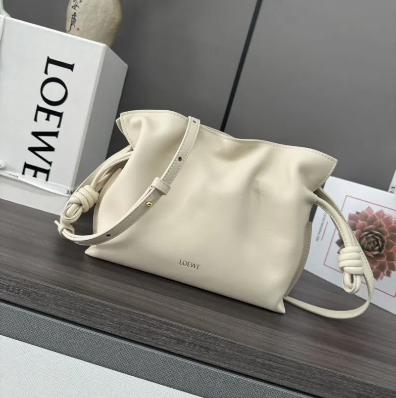 LOEWE Cream Leather Crossbody Bag