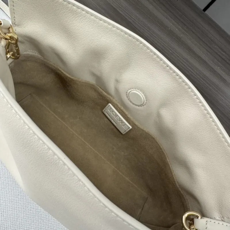 LOEWE Cream Leather Crossbody Bag - Image 8