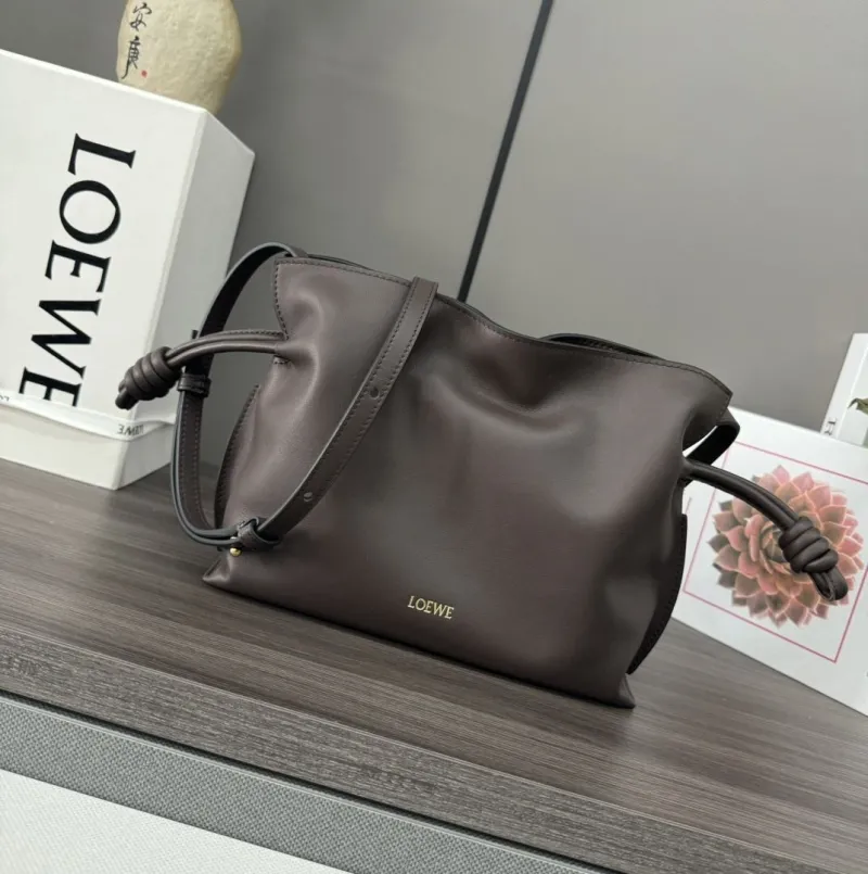 LOEWE Dark Brown Crossbody Clutch Bag
