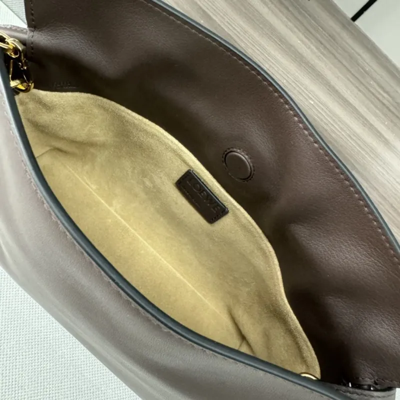 LOEWE Dark Brown Crossbody Clutch Bag - Image 8