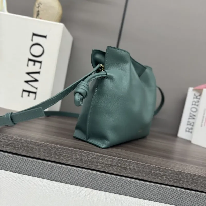 Alternative view of LOEWE Dark Green Leather Crossbody Bag