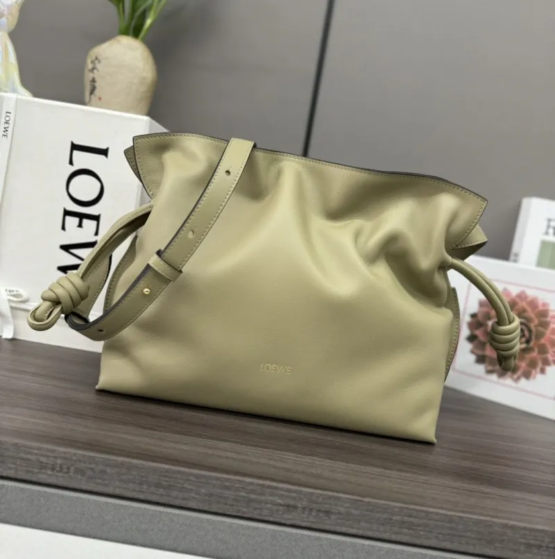 LOEWE Light Khaki Leather Crossbody Bag