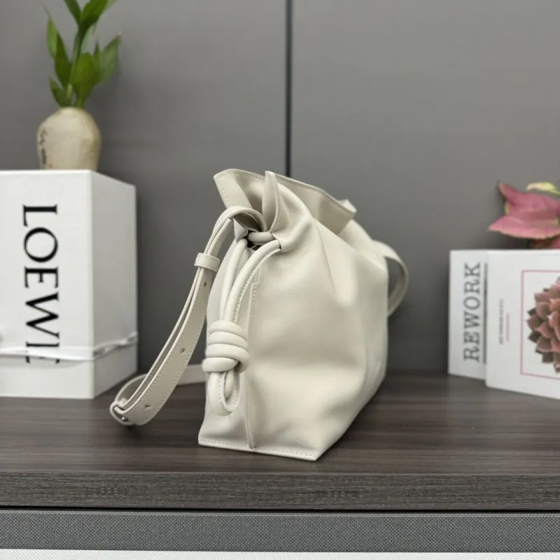 Alternative view of LOEWE Clutch-91 Cream Leather Shoulder Bag