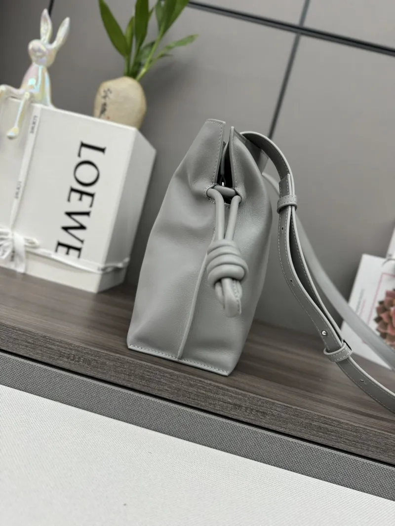 Alternative view of LOEWE Gray Leather Crossbody Bag