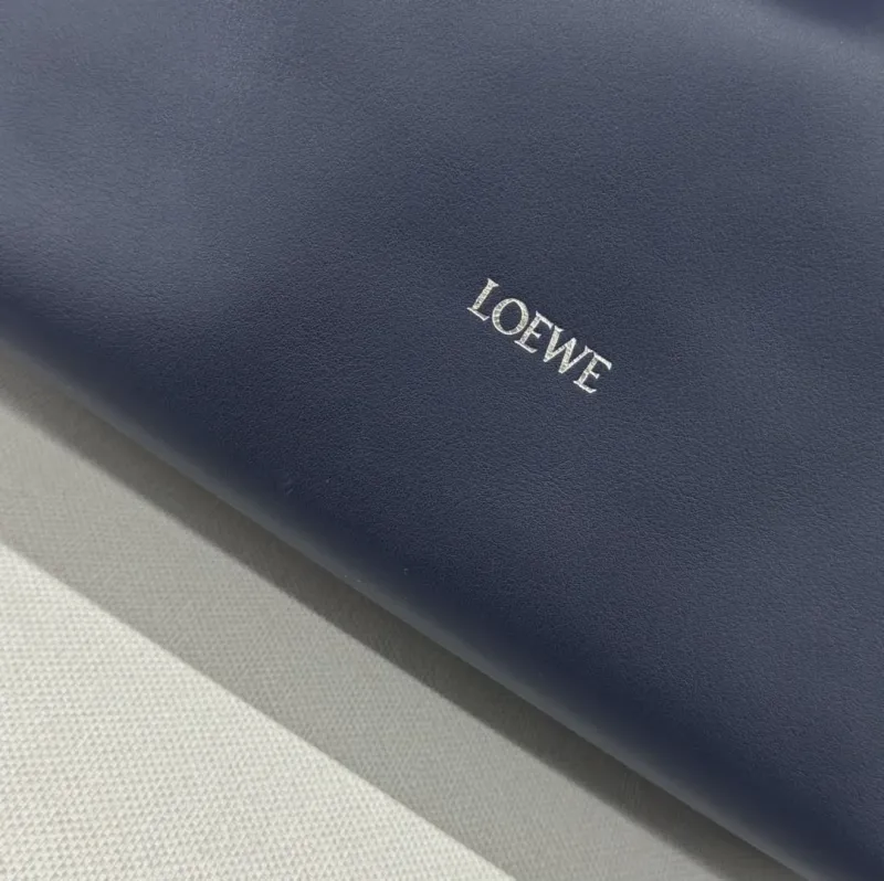 LOEWE Navy Blue Leather Crossbody Bag Clutch 97 - Image 5