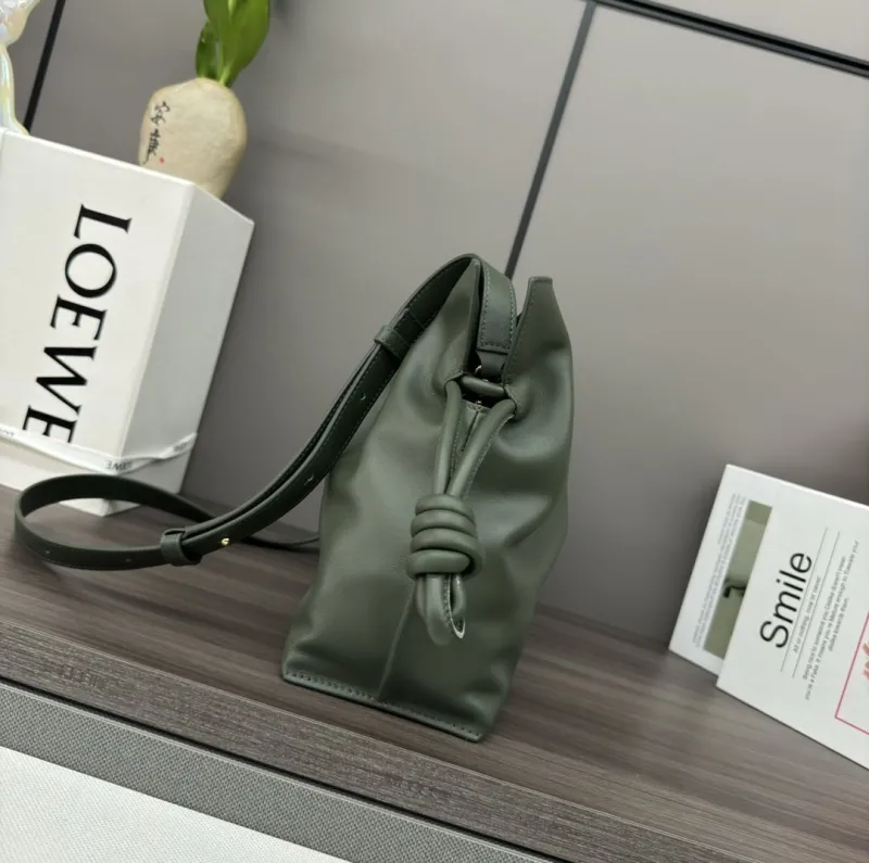 Alternative view of LOEWE Olive Green Leather Crossbody Bag