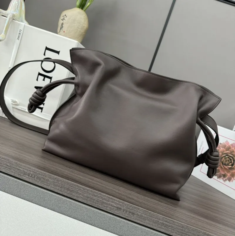 LOEWE Dark Brown Leather Crossbody Bag - Image 3