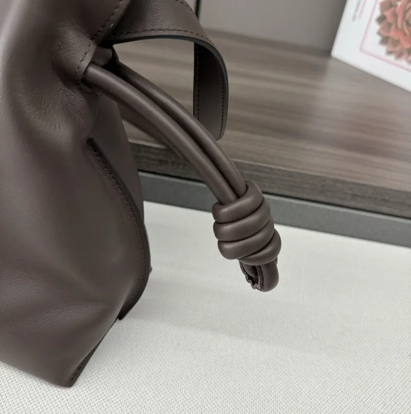 LOEWE Dark Brown Leather Crossbody Bag - Image 6