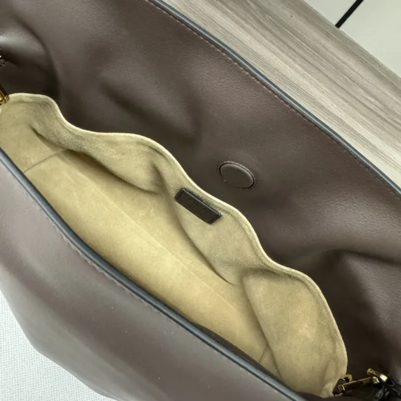 LOEWE Dark Brown Leather Crossbody Bag - Image 8
