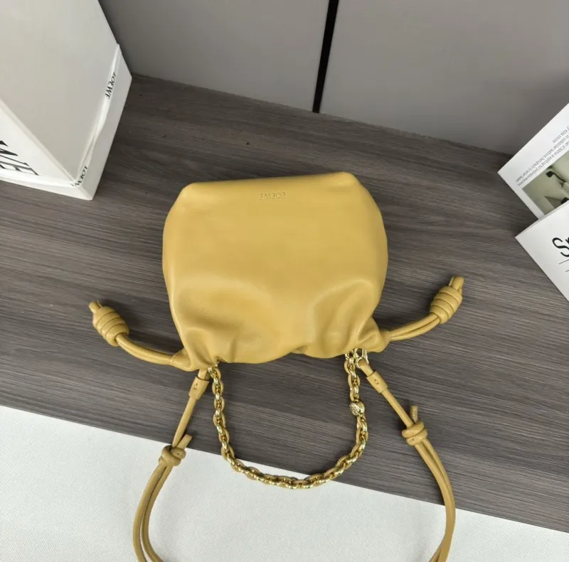 LOEWE Yellow Crossbody Clutch Bag - Image 6