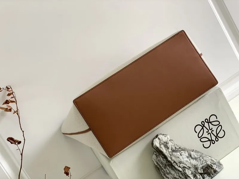 Loewe Beige Canvas Tote Bag - Image 5