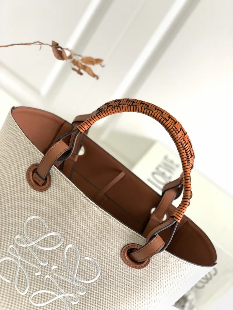 Loewe Beige Canvas Tote Bag - Image 6