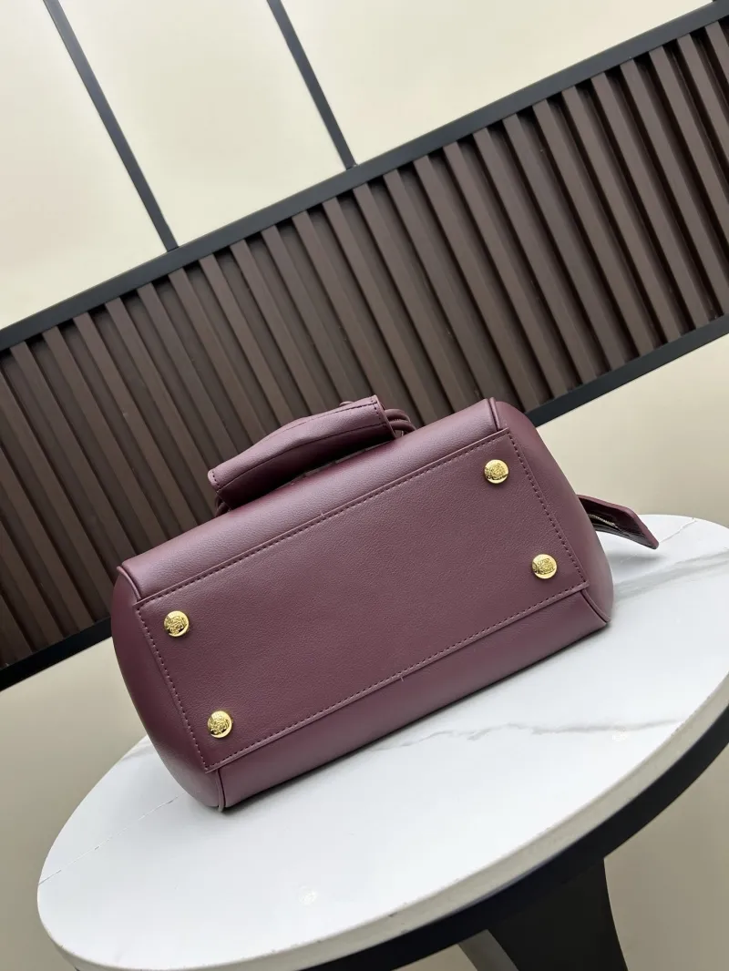 LOEWE Burgundy Leather Shoulder Bag 250520 - Image 4