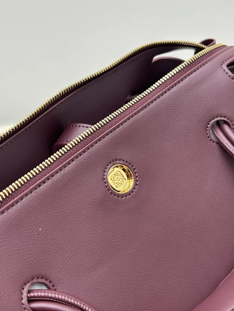 LOEWE Burgundy Leather Shoulder Bag 250520 - Image 5