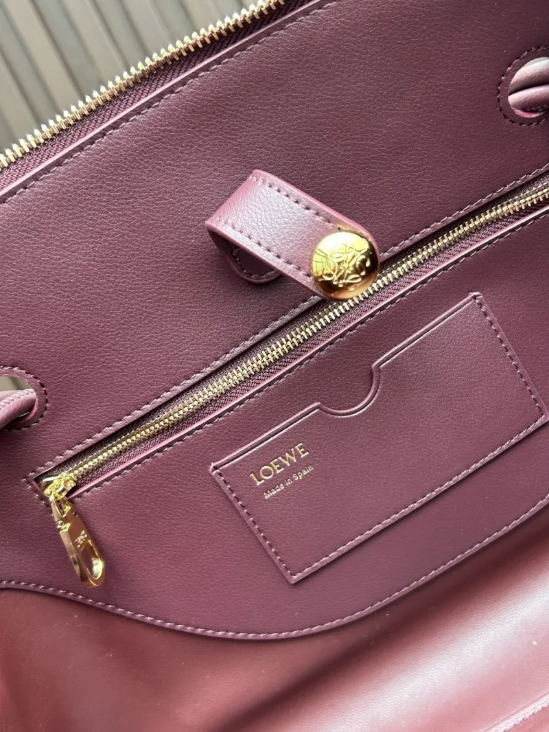 LOEWE Burgundy Leather Shoulder Bag 250520 - Image 8