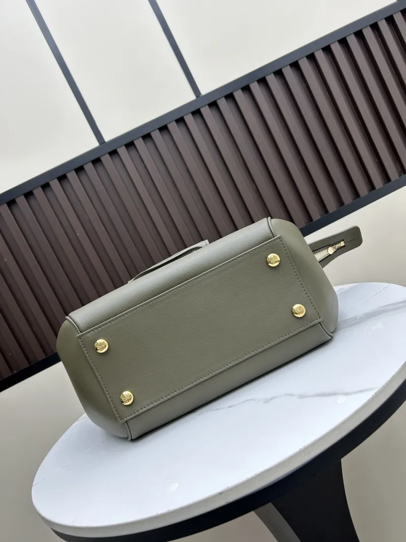 LOEWE Olive Green Leather Shoulder Bag 250520 23.5*10*19cm - Image 3