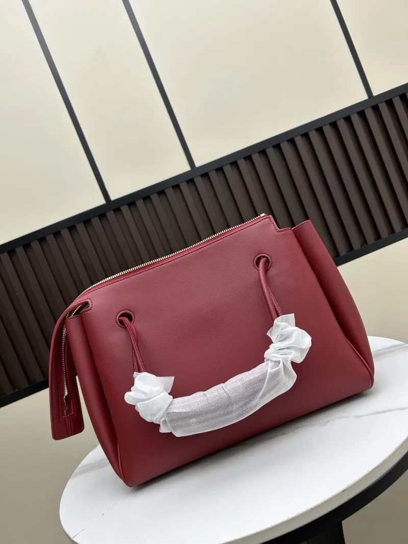 LOEWE Burgundy Leather Shoulder Handbag - Image 3