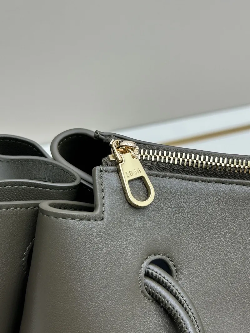 LOEWE Gray Leather Tote Bag 250519 28.5x11x23cm - Image 6