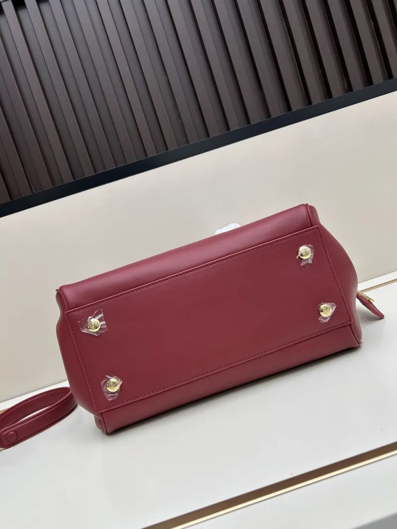 LOEWE Burgundy Leather Shoulder Bag - Image 5