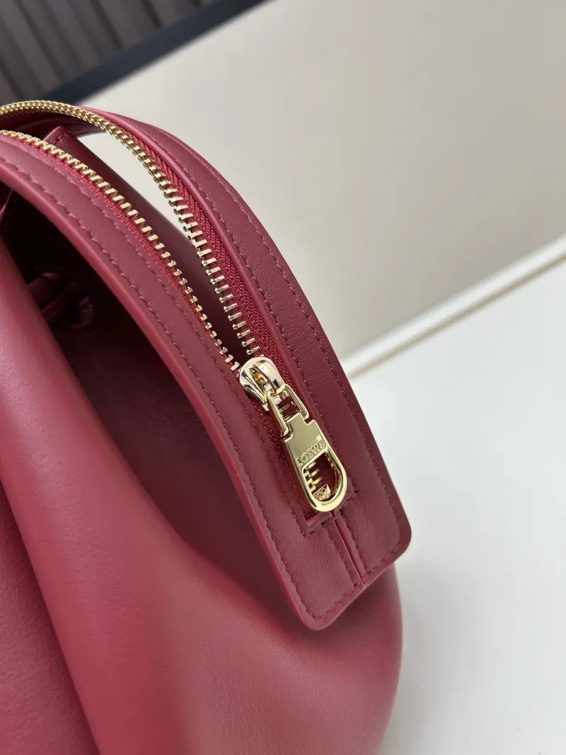 LOEWE Burgundy Leather Shoulder Bag - Image 6