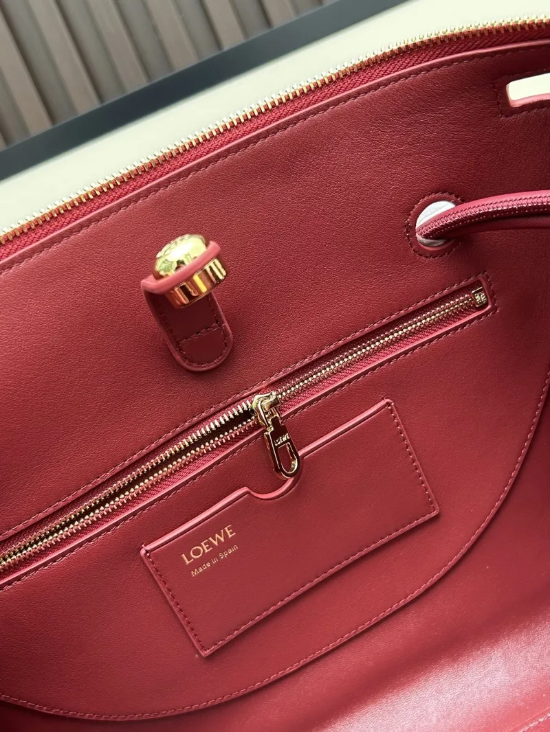 LOEWE Burgundy Leather Shoulder Bag - Image 8