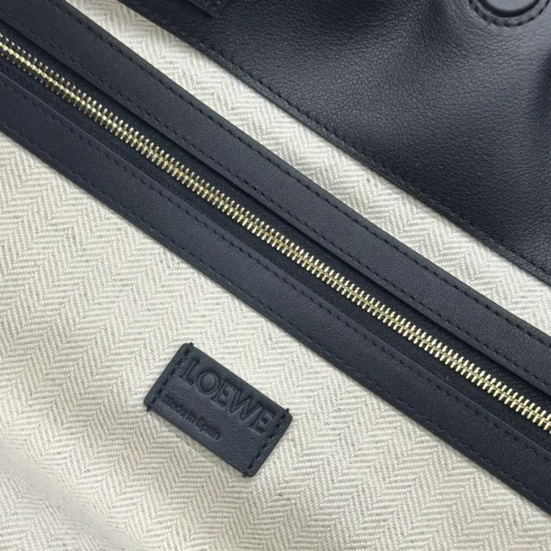LOEWE Black Leather Tote Bag - Image 9