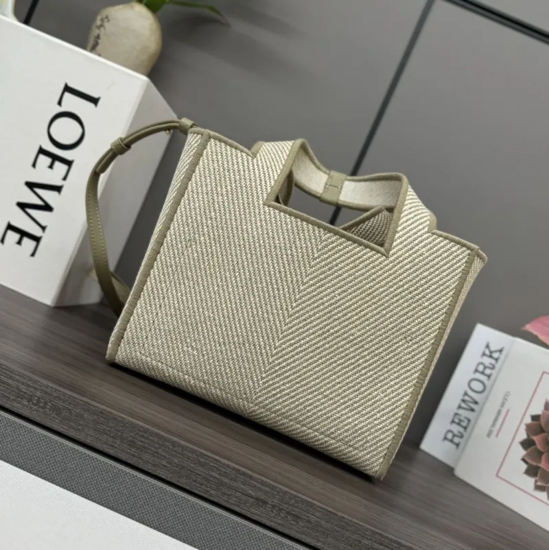 Loewe Beige Canvas Tote Bag 37 - Image 3