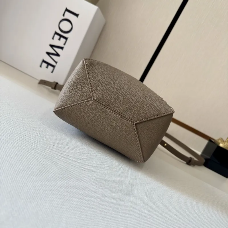 LOEWE Taupe Mini Crossbody Tote Bag - Image 4