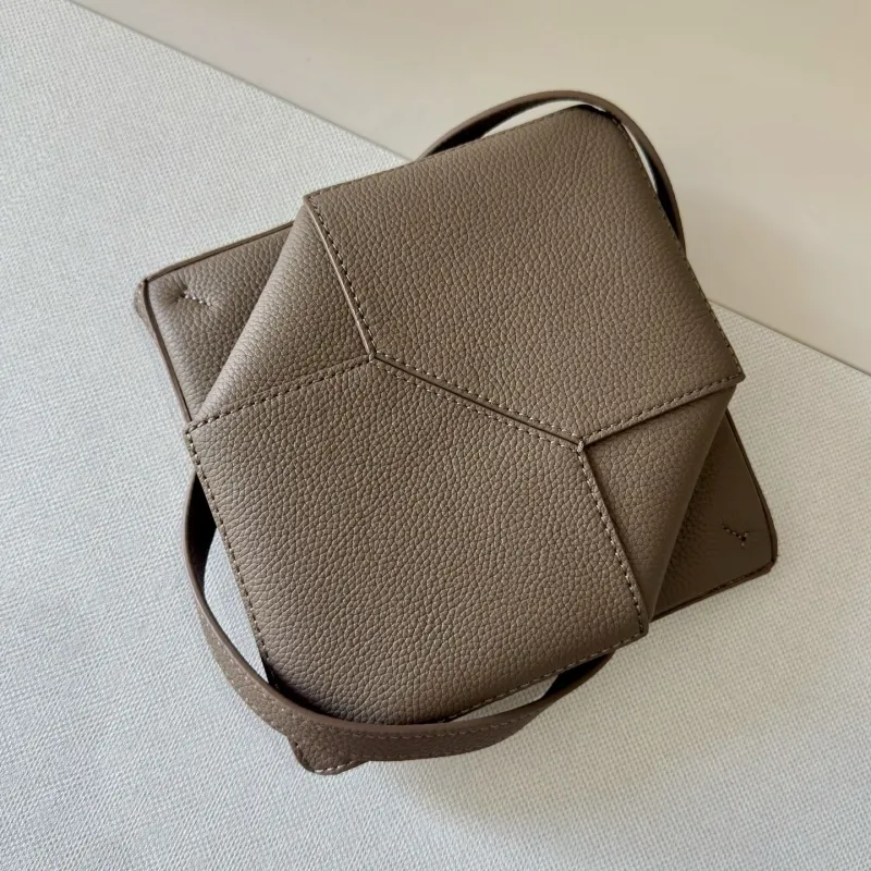 LOEWE Taupe Mini Crossbody Tote Bag - Image 8